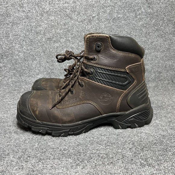Justin Original Work Steel Toe Boots Mens 11.5 Brown Black Lace Up main image 6